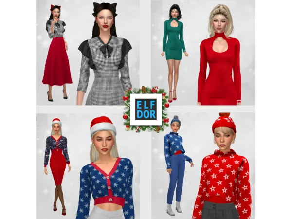 Maxis Match Patreon Christmas Recolor Collection - The Sims 4 Custom Content