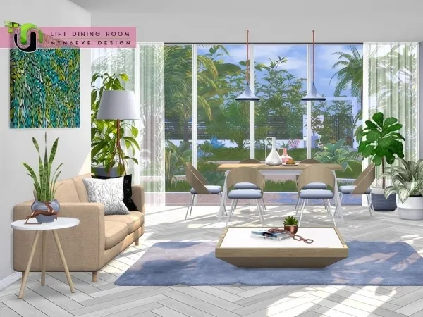 Alpha Lift Dining Room - The Sims 4 Custom Content