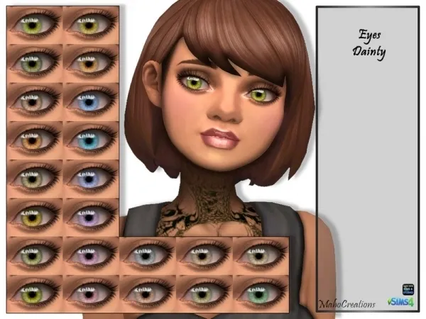 Maxis Match MahoCreations' Eyes Dainty - The Sims 4 Custom Content