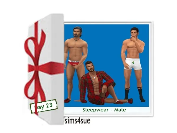 Maxis Match ADVENT DAY 23 Sleepwear Male - The Sims 4 Custom Content