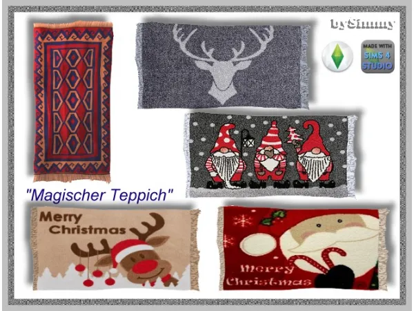 Maxis Match Christmas rugs - The Sims 4 Custom Content