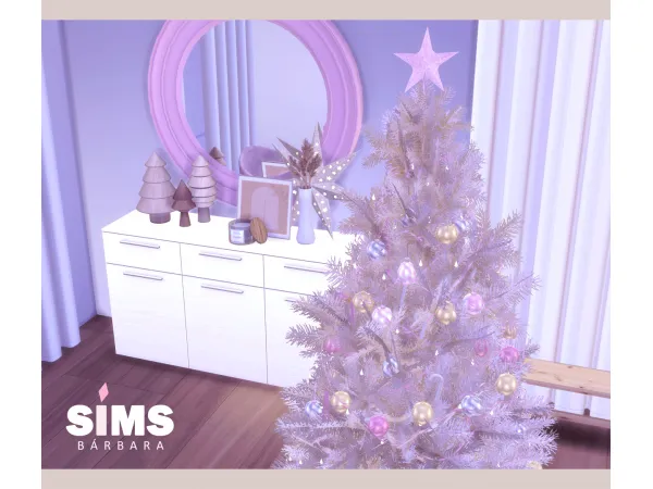 Alpha Barbara Sims Build Up Your Pastel Colorful Christmas Tree by Bárbara Sims - The Sims 4 Custom Content