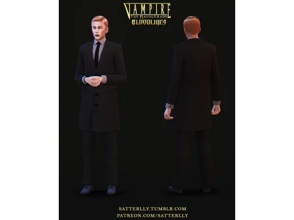 Maxis Match Vampire The Masquerade Bloodlines Sebastian LaCroix Outfit by satterlly - The Sims 4 Custom Content