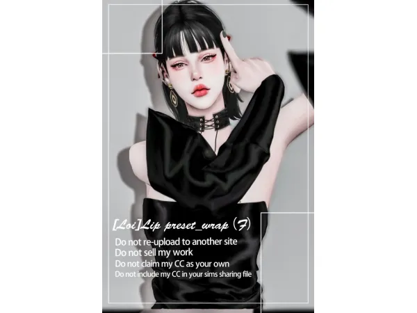 Alpha 심즈4[Loi] Lip Preset - The Sims 4 Custom Content