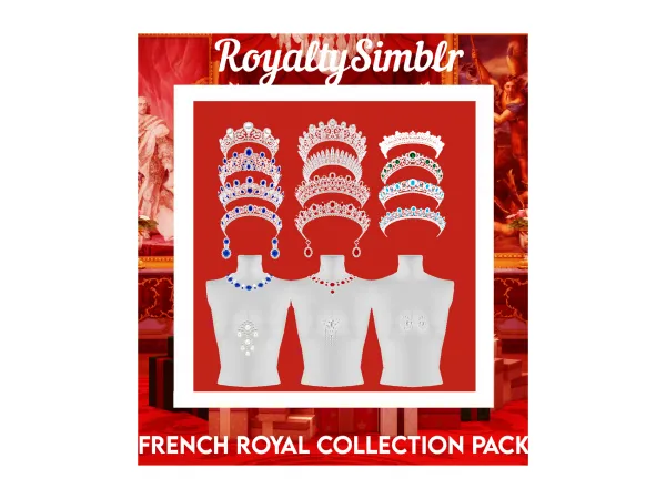 Alpha French Royal Jewelry Collection Christmas Gift - The Sims 4 Custom Content
