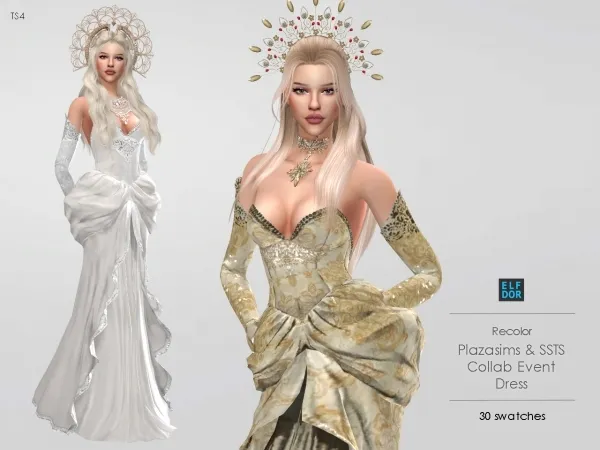 Mix Plazasims SSTS Collab Event Dress RC - The Sims 4 Custom Content