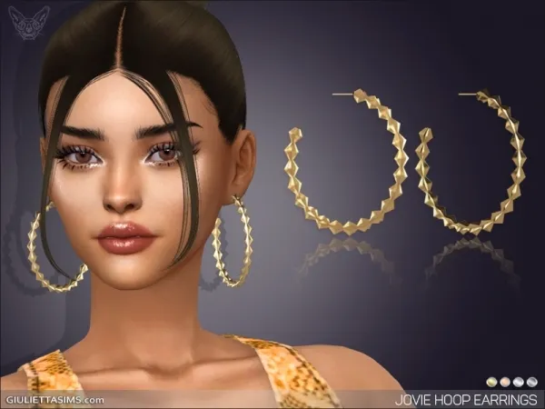 Alpha Jovie Hoop Earrings - The Sims 4 Custom Content
