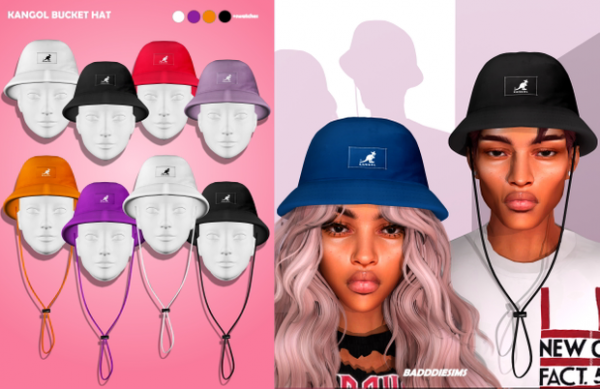 Alpha KANGOL BUCKET HAT by simsfinds - The Sims 4 Custom Content