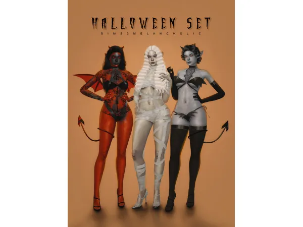 Alpha Halloween set by sims3melancholic - The Sims 4 Custom Content