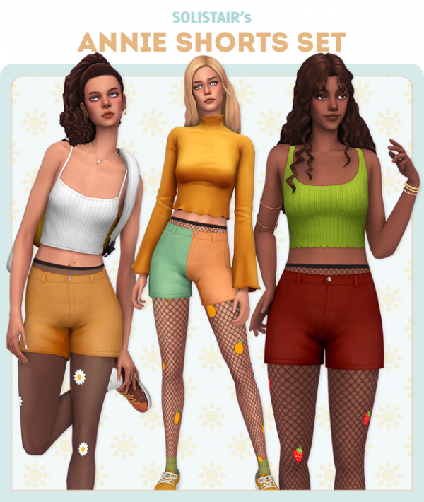 Maxis Match Annie Shorts Set by simsfinds - The Sims 4 Custom Content