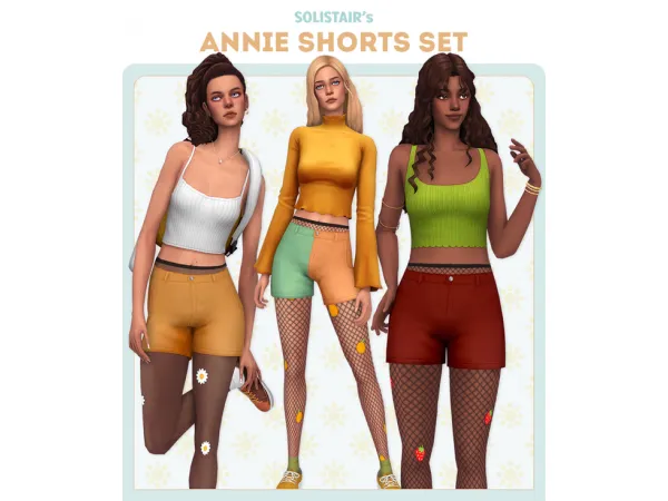 Maxis Match Annie Shorts Set by Solistair - The Sims 4 Custom Content