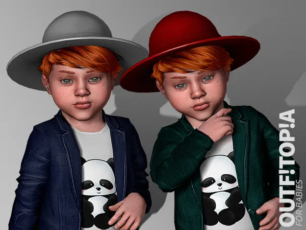 Alpha outfitopia blacking hat am toddler - The Sims 4 Custom Content