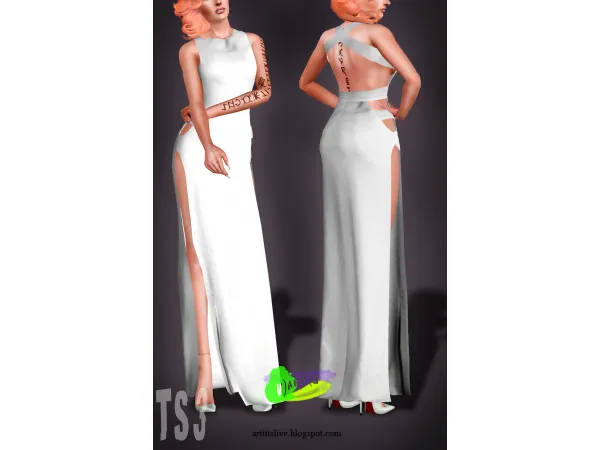 VERSACE dress (G by simsfinds - The Sims 3 Custom Content