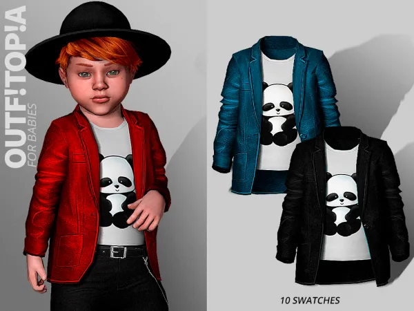 Alpha outfitopia blacking top toddler - The Sims 4 Custom Content