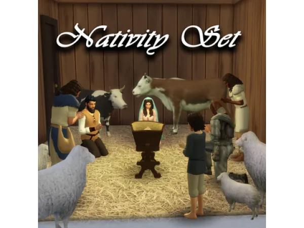 Alpha On the Eleventh Day of Christmas SimsToMaggie gave to me A Deco Nativity Set by SimsToMaggie - The Sims 4 Custom Content