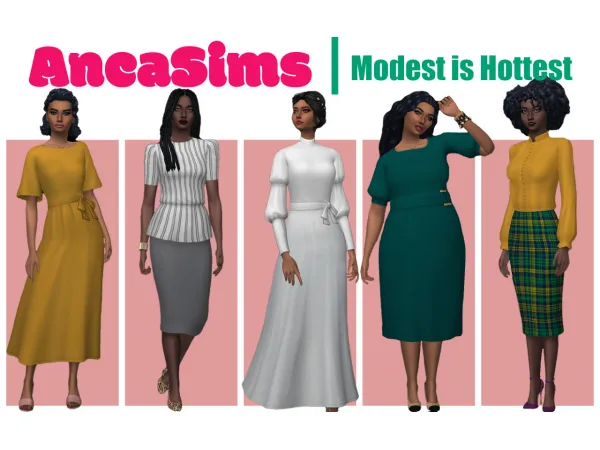 Maxis Match Modest is Hottest Set by AncaSims - The Sims 4 Custom Content