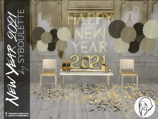 Alpha New Year 2021 Set - The Sims 4 Custom Content