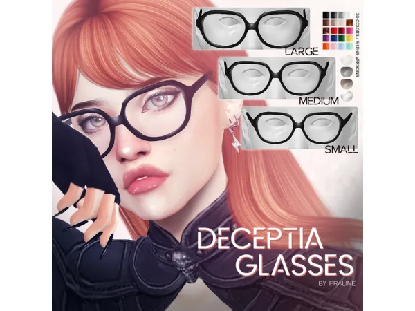 Maxis Match DECEPTIA Glasses by Pralinesims - The Sims 4 Custom Content
