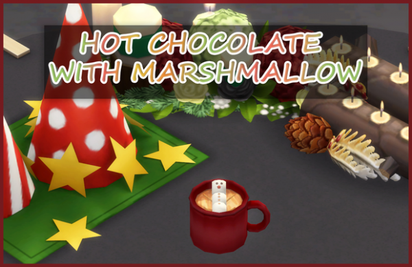 Maxis Match HOT CHOCOLATE WITH MARSHMALLOW by simsfinds - The Sims 4 Custom Content