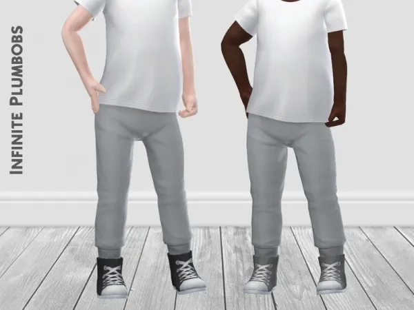 Maxis Match InfinitePlumbobs' IP Toddler Classic High Top Converse Seasons - The Sims 4 Custom Content