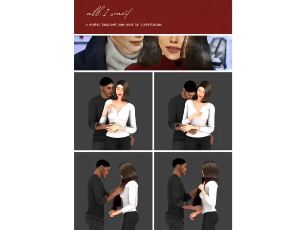 Alpha All I Want Pose Pack - The Sims 4 Custom Content