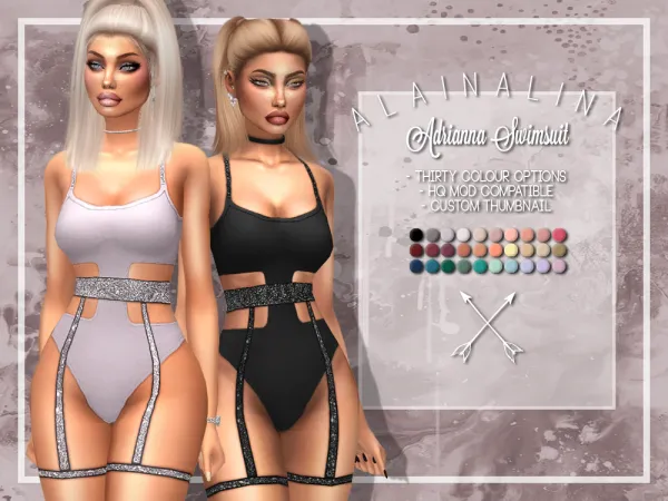 Alpha Adrianna Swimsuit - The Sims 4 Custom Content