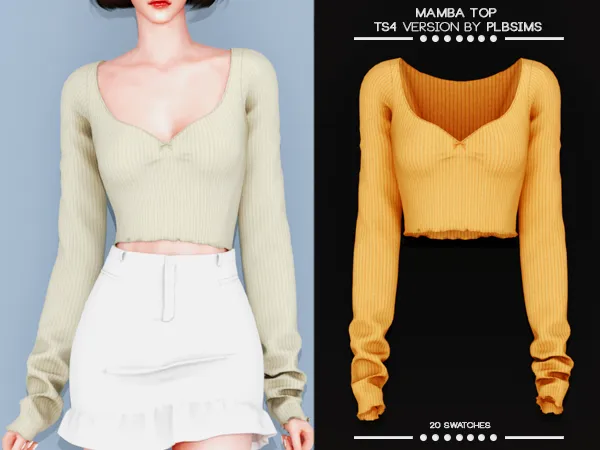 Alpha Mamba Top - The Sims 4 Custom Content