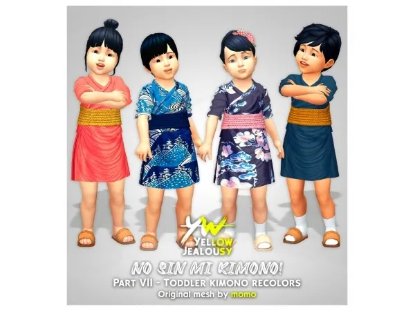 No sin mi kimono Part VII  Toddler Kimono recolors