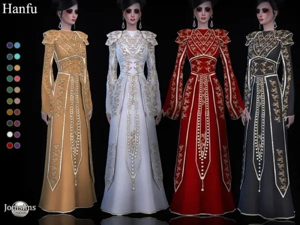 Alpha jomsims' Hanfu dress - The Sims 4 Custom Content
