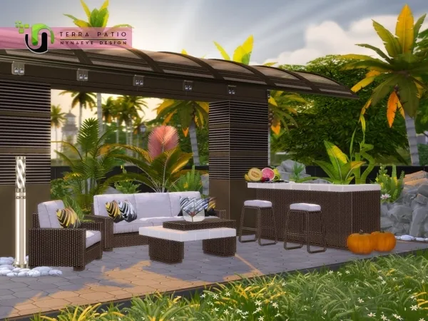 Alpha Terra Patio by simsfinds - The Sims 4 Custom Content