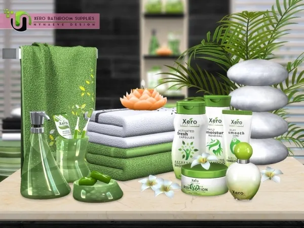 Alpha Xero Bathroom Supplies by simsfinds - The Sims 4 Custom Content