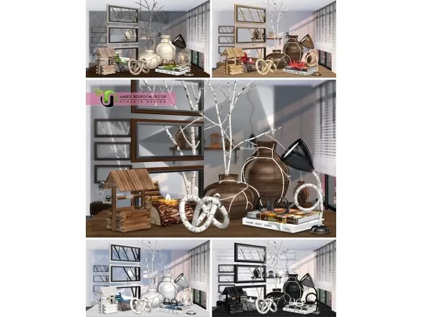 Alpha Amber Bedroom Decor by simsfinds - The Sims 4 Custom Content