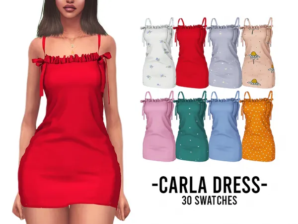 Alpha Carla Dress - The Sims 4 Custom Content