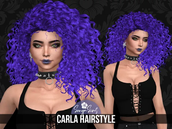 Alpha Carla Hair Adults Kids - The Sims 4 Custom Content
