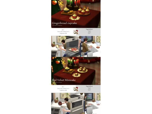 Alpha [December Recipe] Christmas dessert by ONI - The Sims 4 Custom Content