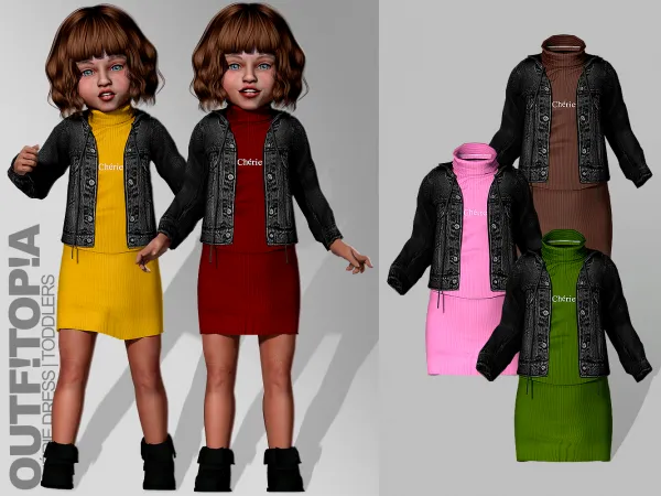 Alpha outfitopia chérie dress - The Sims 4 Custom Content