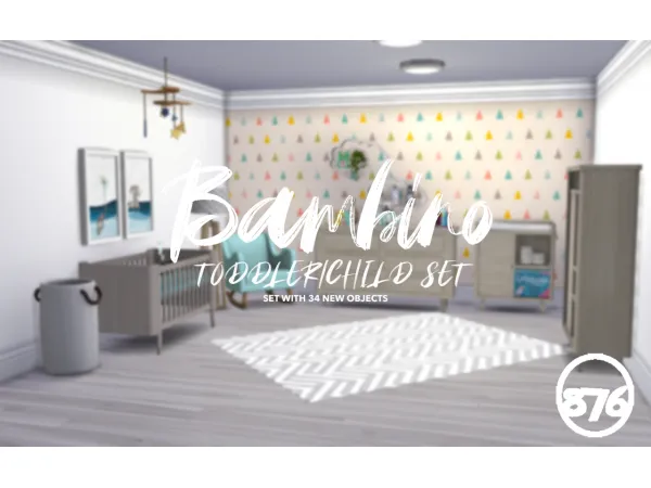 Maxis Match Bambino Bedroom Set - The Sims 4 Custom Content