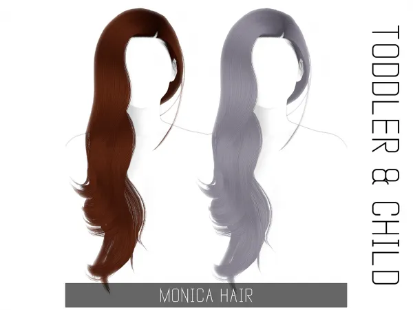 Alpha MONICA HAIR TODDLER CHILD - The Sims 4 Custom Content