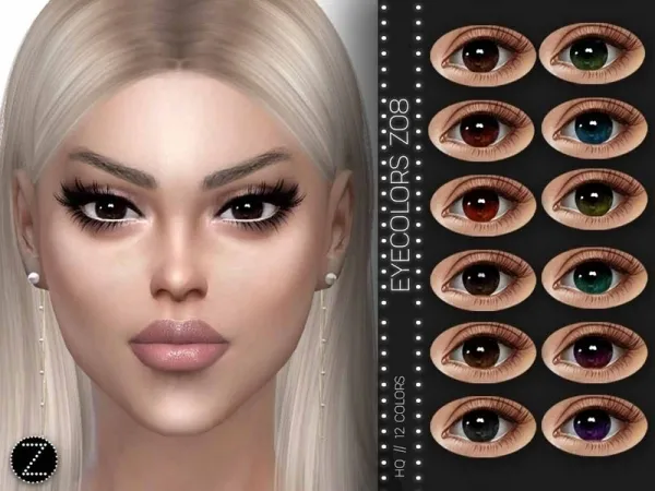 Maxis Match ZENX's EYECOLORS Z08 - The Sims 4 Custom Content