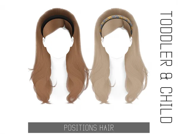 Alpha POSITIONS HAIR TODDLER CHILD - The Sims 4 Custom Content