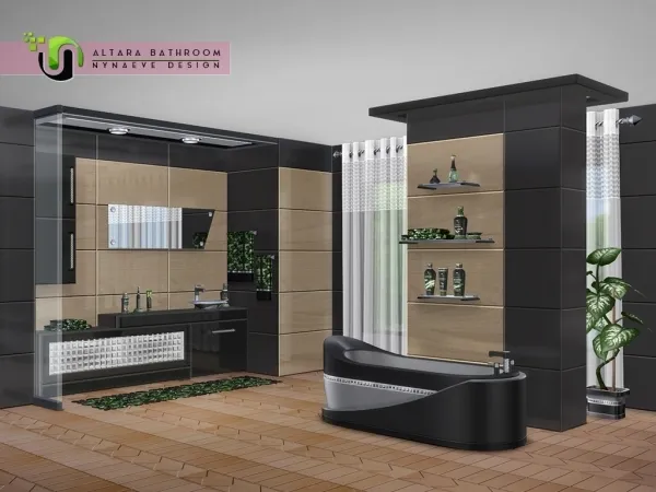 Alpha Altara Bathroom by simsfinds - The Sims 4 Custom Content