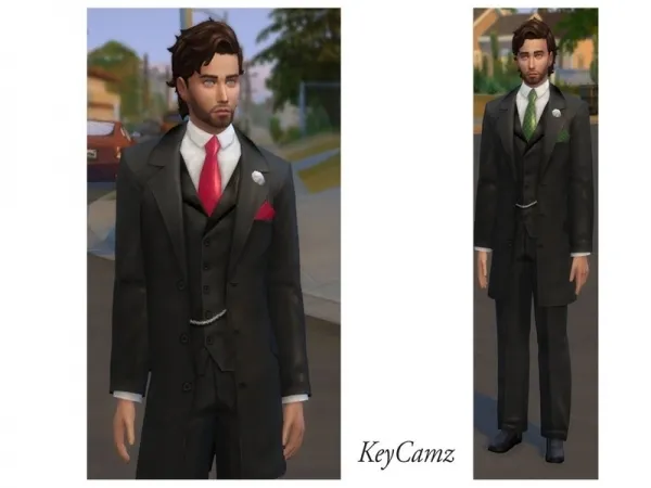 Alpha ErinAOK's KeyCamz Men's Suit 1231 - The Sims 4 Custom Content