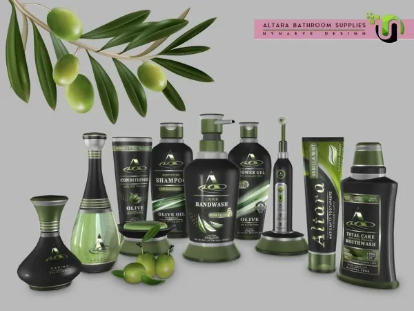 Alpha Altara Bathroom Supplies by simsfinds - The Sims 4 Custom Content