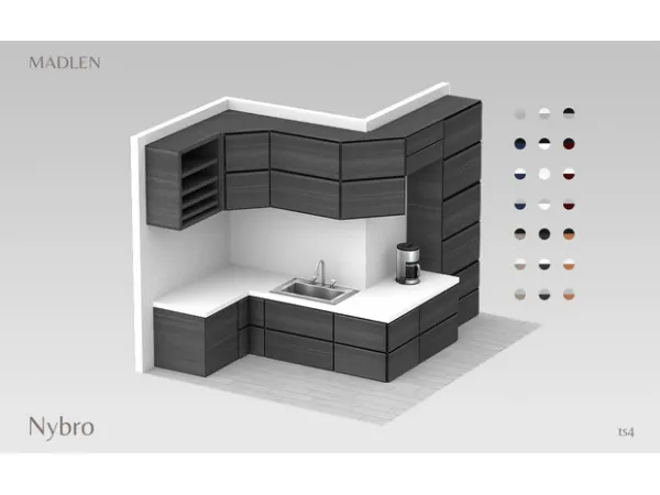 Maxis Match Madlen Nybro Kitchen by Madlen - The Sims 4 Custom Content