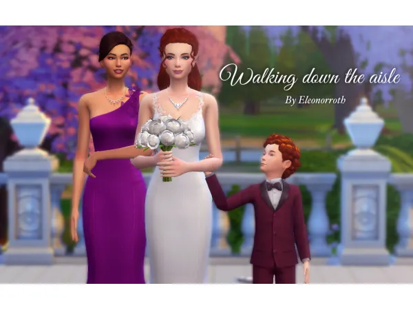 Alpha Walking down the aisle pose pack - The Sims 4 Custom Content
