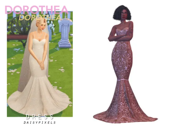 Mix Dorothea Dress ( ) - The Sims 4 Custom Content