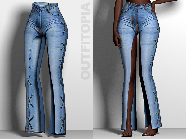 sims4cc y2k wide jeans