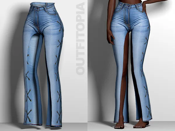 Alpha Sunsinhe Denim Pants - The Sims 4 Custom Content