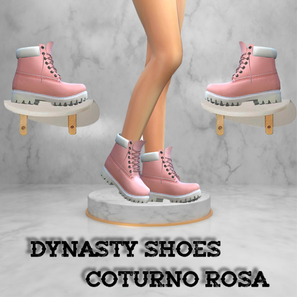 Maxis Match DYNASTY SHOES Coturno Rosa by simsfinds - The Sims 4 Custom Content