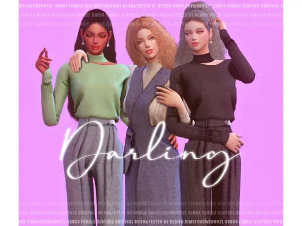 Alpha Darling set [뉴엔] by new_en092 - The Sims 4 Custom Content